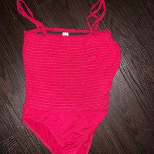 Urban outfitters red bodysuit